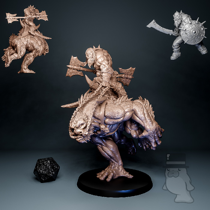 Apefiend Rider A - Blackcrag Orcs - Artisan Guild :: Mini Manatee